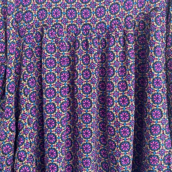 Avenue Blouse Shirt ~ Sz 18/20 ~ Batwing Sleeve ~ Blue, Brown, Pink - Picture 4 of 4